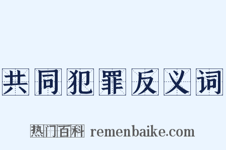 共同犯罪反义词是什么意思的图片